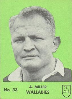 1968 Playtime Rugby Gum Famous Rugby Players - Green #33 Tony Miller Front